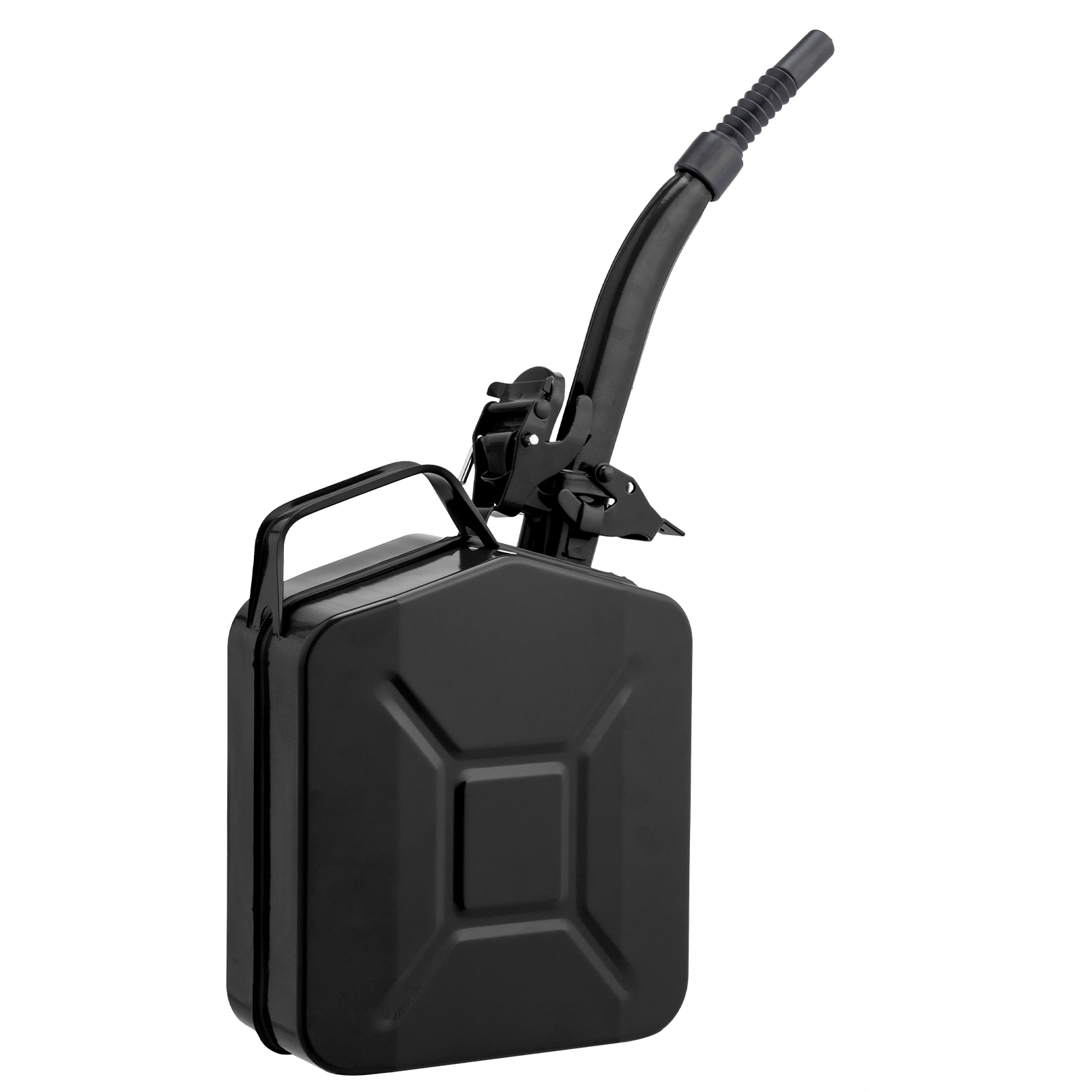 1PC 5L Black Iron Oil Can with 0.6mm Spout, Heavy-Duty Metal Lubricating Oil Dispenser view 2