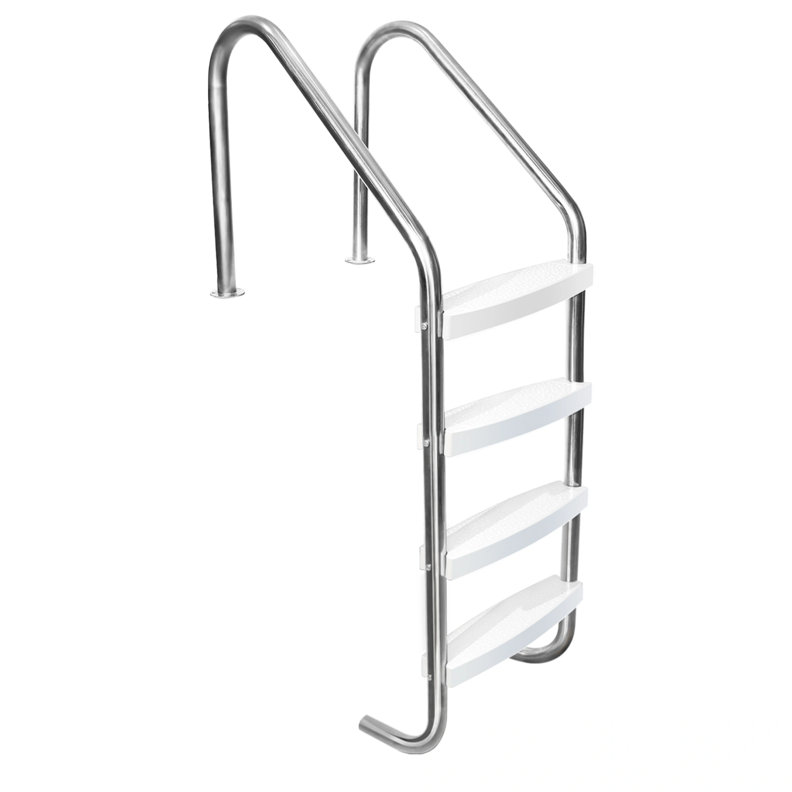 4 Step Swimming Pool Ladder, Stainless Steel Pool Steps for Inground Pools, Anti-Slip Plastic Pads, Easy Assembly