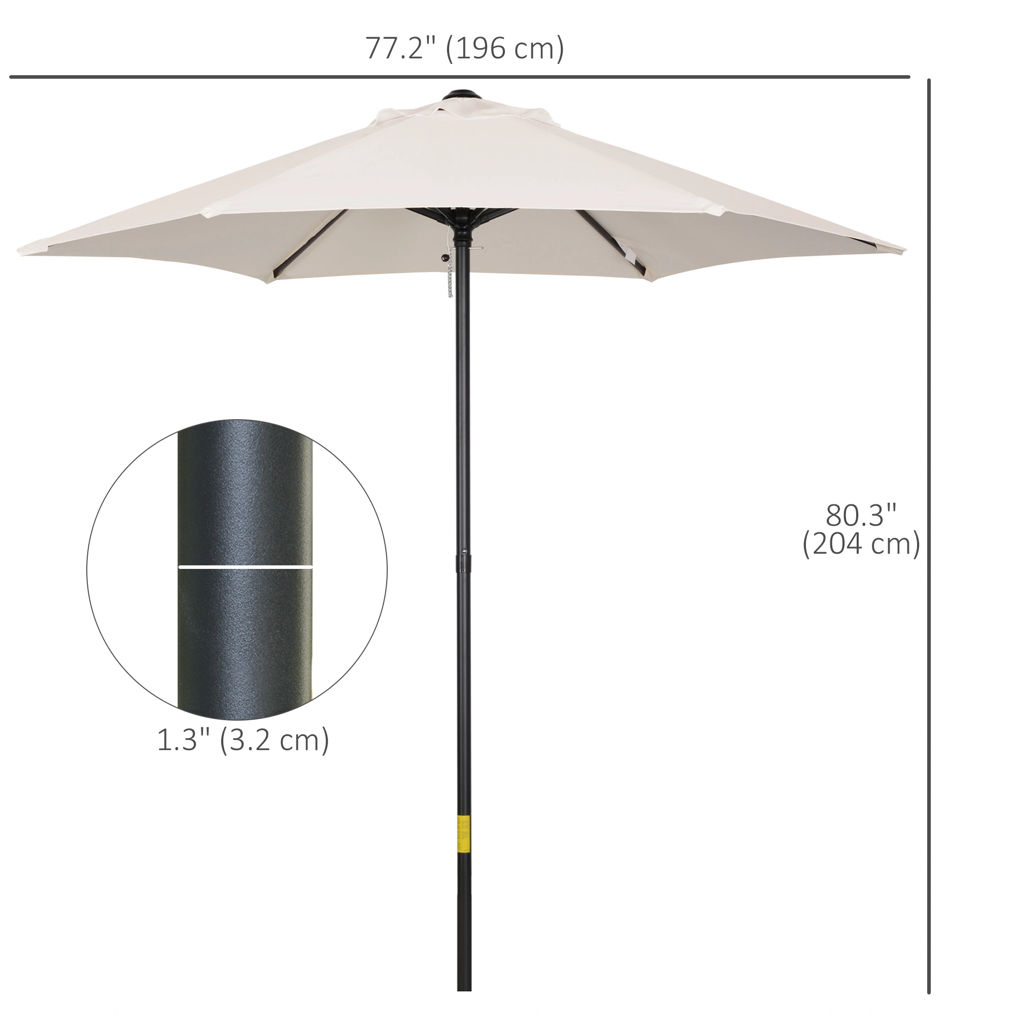 Outdoor Patio Umbrella - Market Umbrella with Stand, UV-Resistant Canopy, Perfect for Garden & Deck, Not Available at Walmart