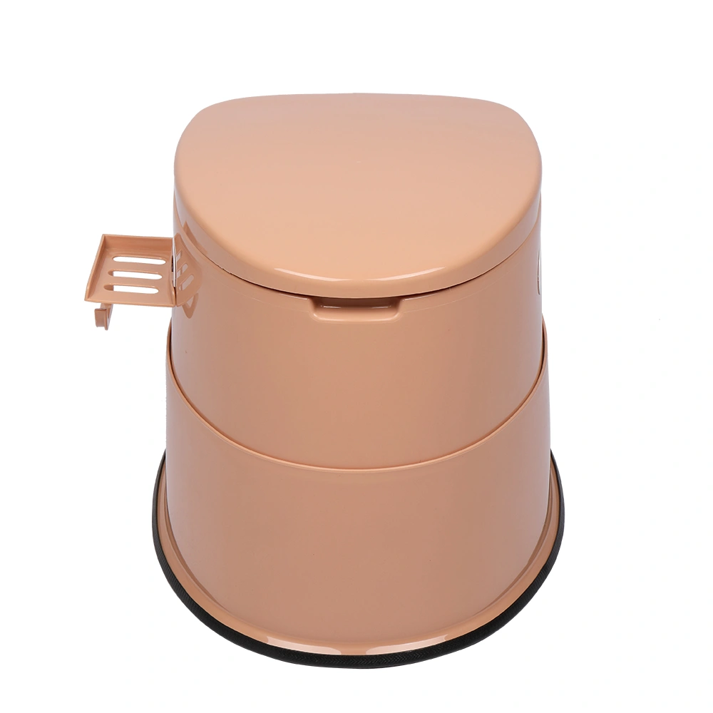 Portable Toilet with Non-slip Mat Brown Compact Travel Outdoor Camping Toilet Seat