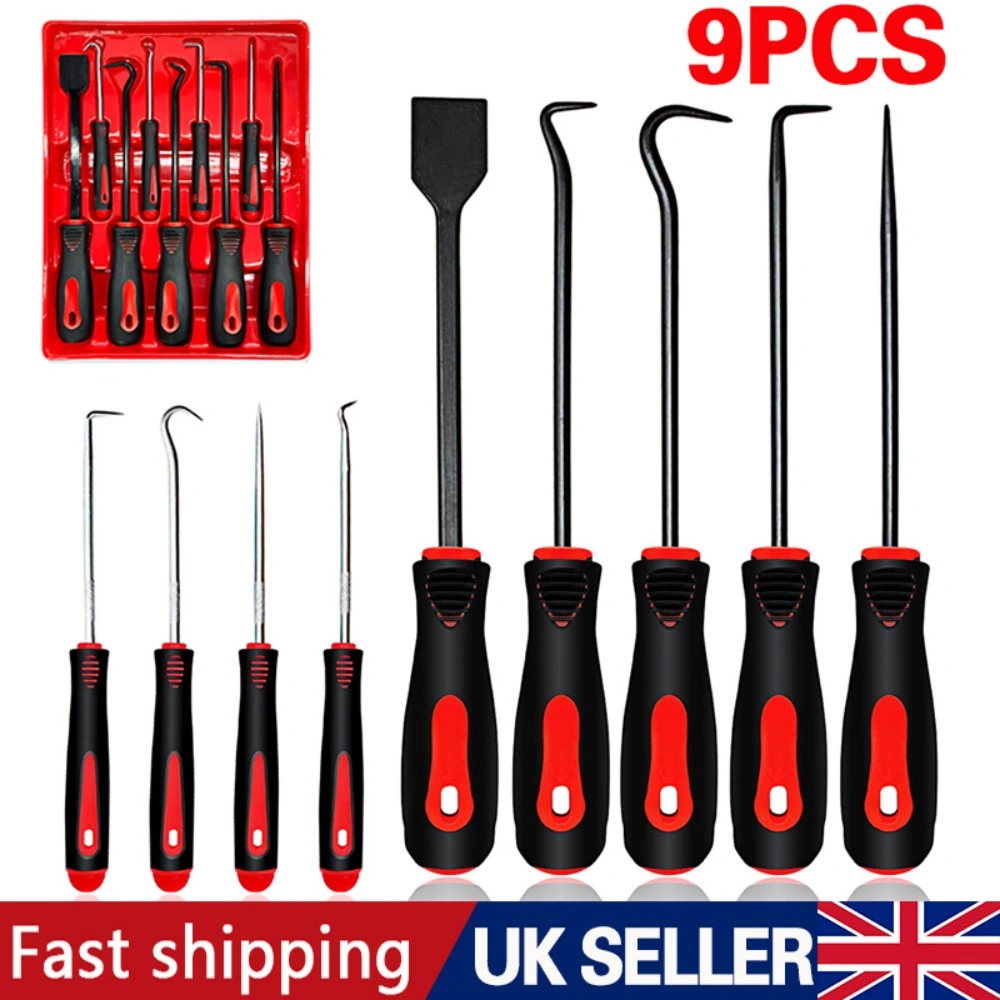9PCS Professional Scraper Hook & Pick Tool Set for O-Ring Seal Removal, Mini Hook Kit