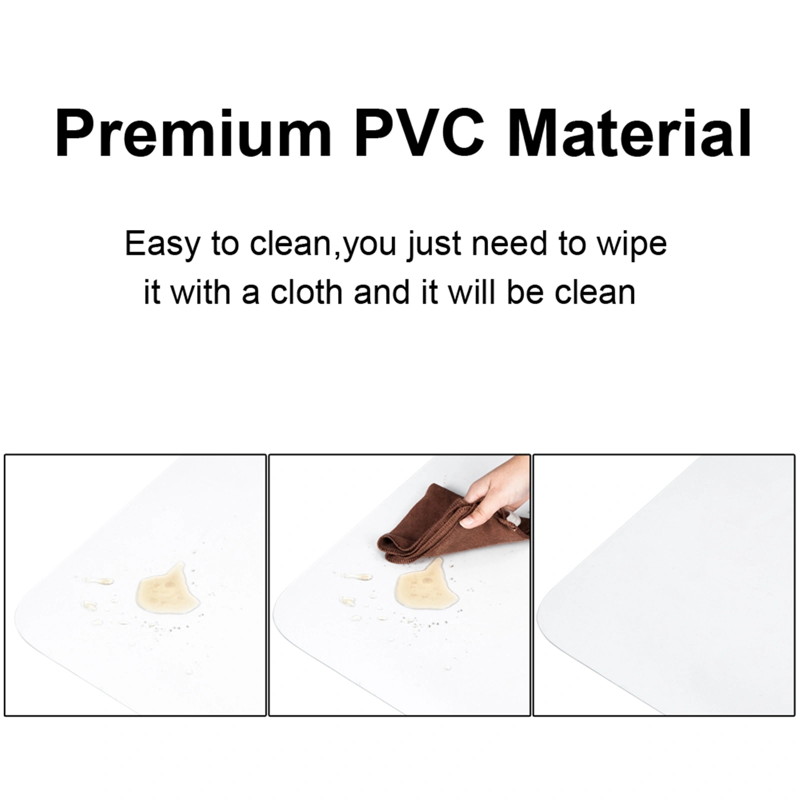 PVC Dull Polish Chair Mat Protection Floor Mat 90x120x0.2cm Rectangular view 18