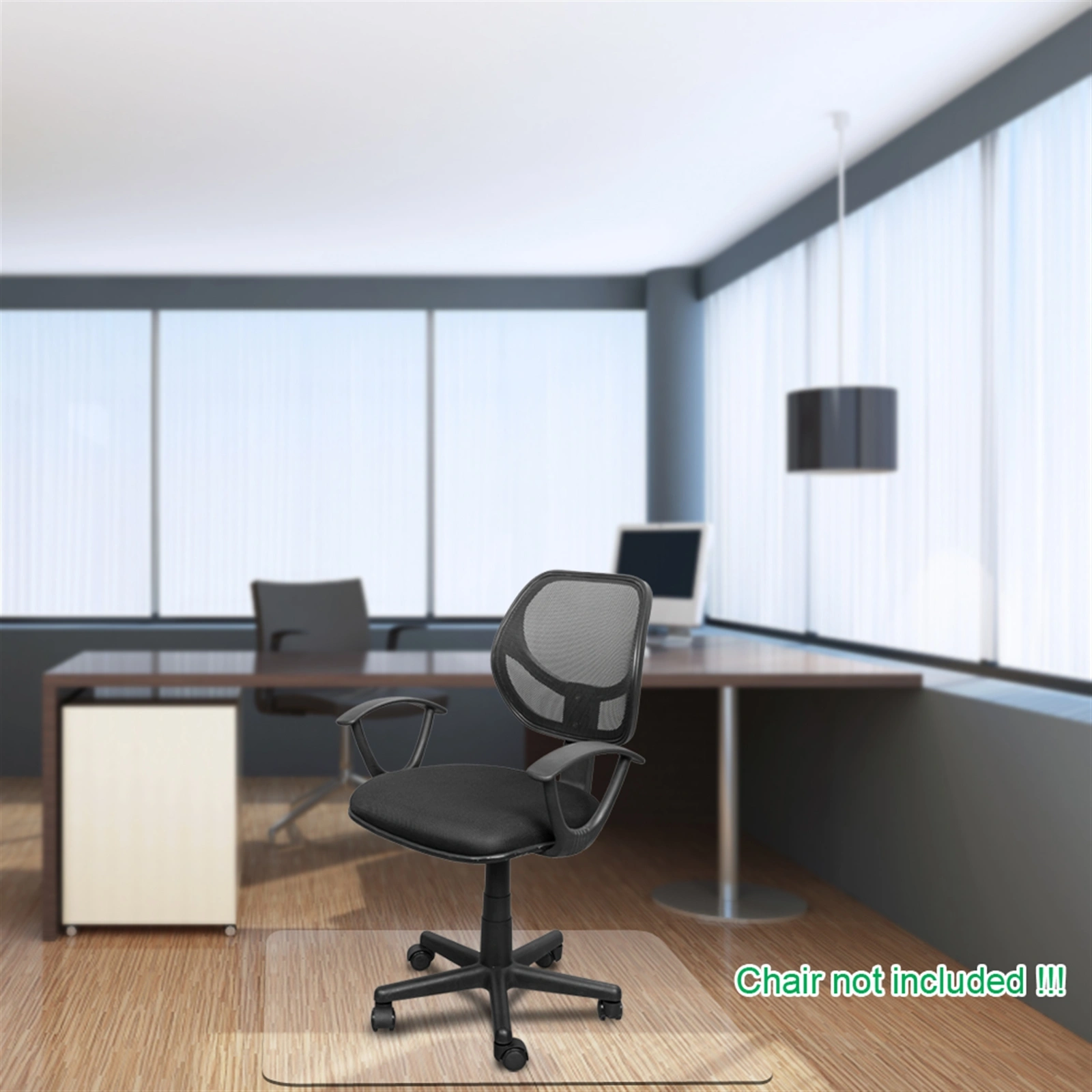 PVC Dull Polish Chair Mat Protection Floor Mat 90x120x0.2cm Rectangular view 7