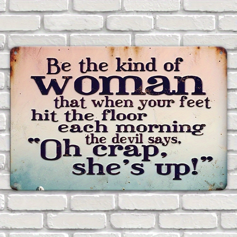 CIFbuy Sarcastic Retro Metal Tin Sign Creative Wall Decor Plaque Unique Decor For Women (TikTok, temu pick-up service) view 7