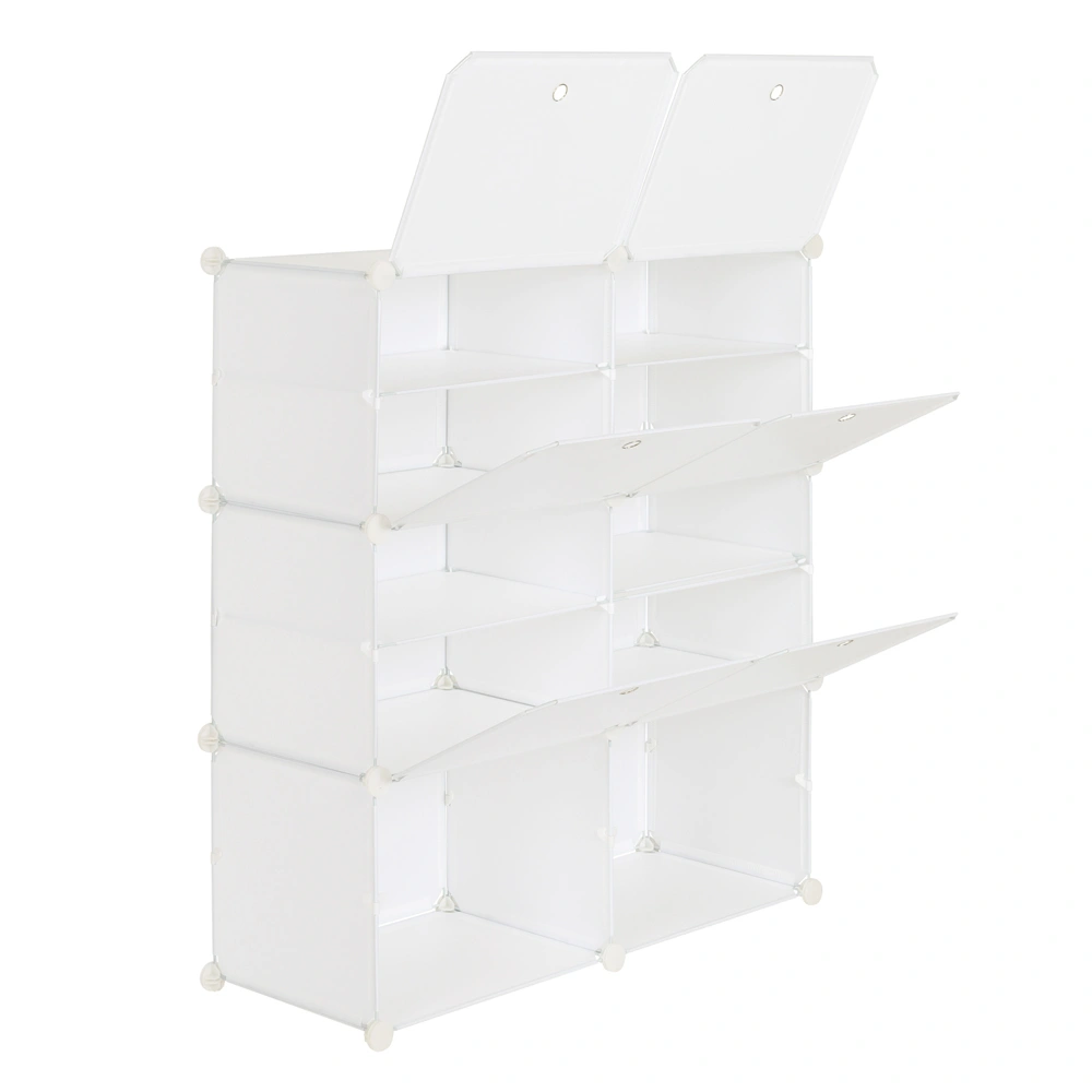 5-Tier Expandable Shoe Rack Organizer - Holds 20 Pairs, Portable Tower Shelf for Heels, Boots & Slippers, White view 3