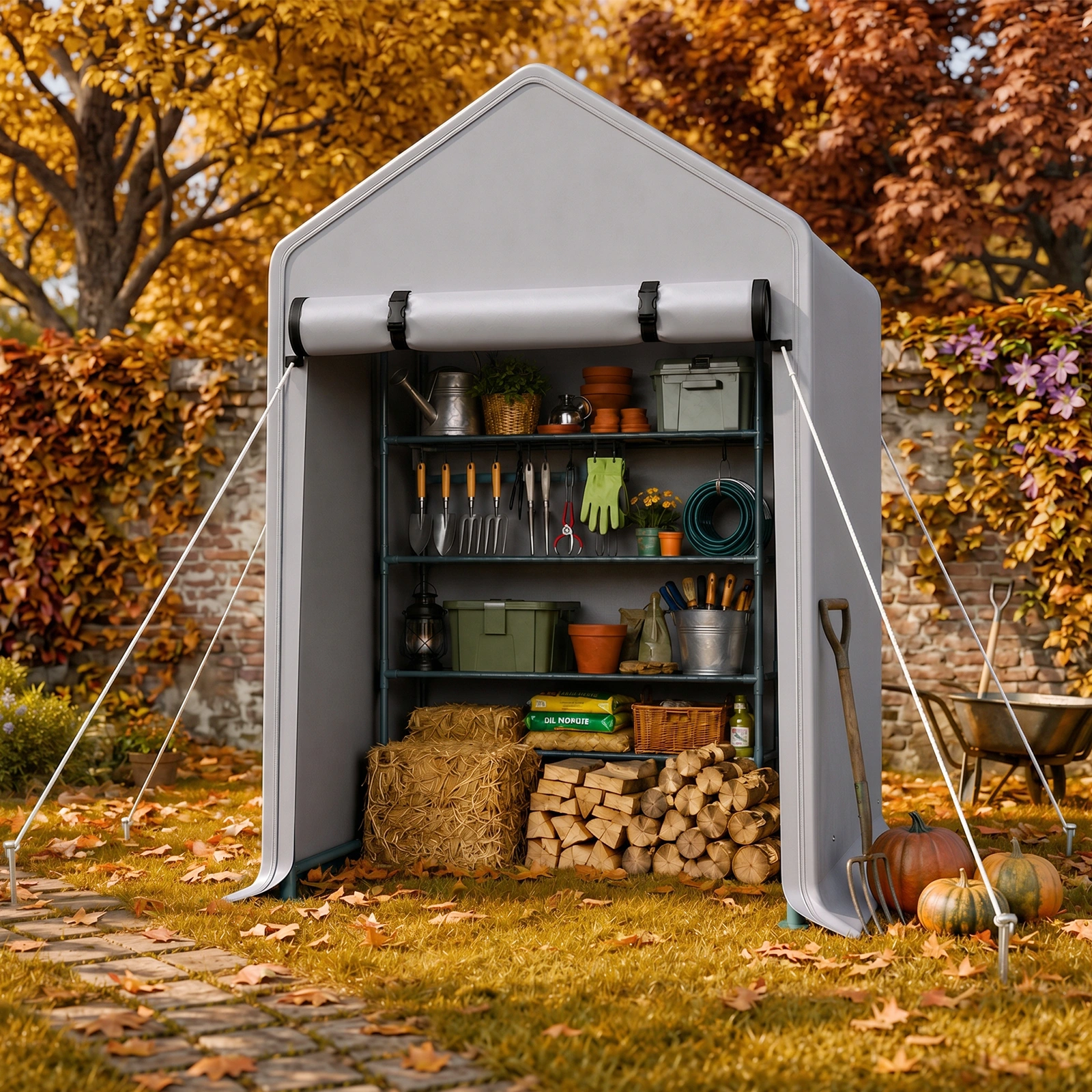 3x6 FT Storage Shed, Heavy Duty Bike Tent view 8