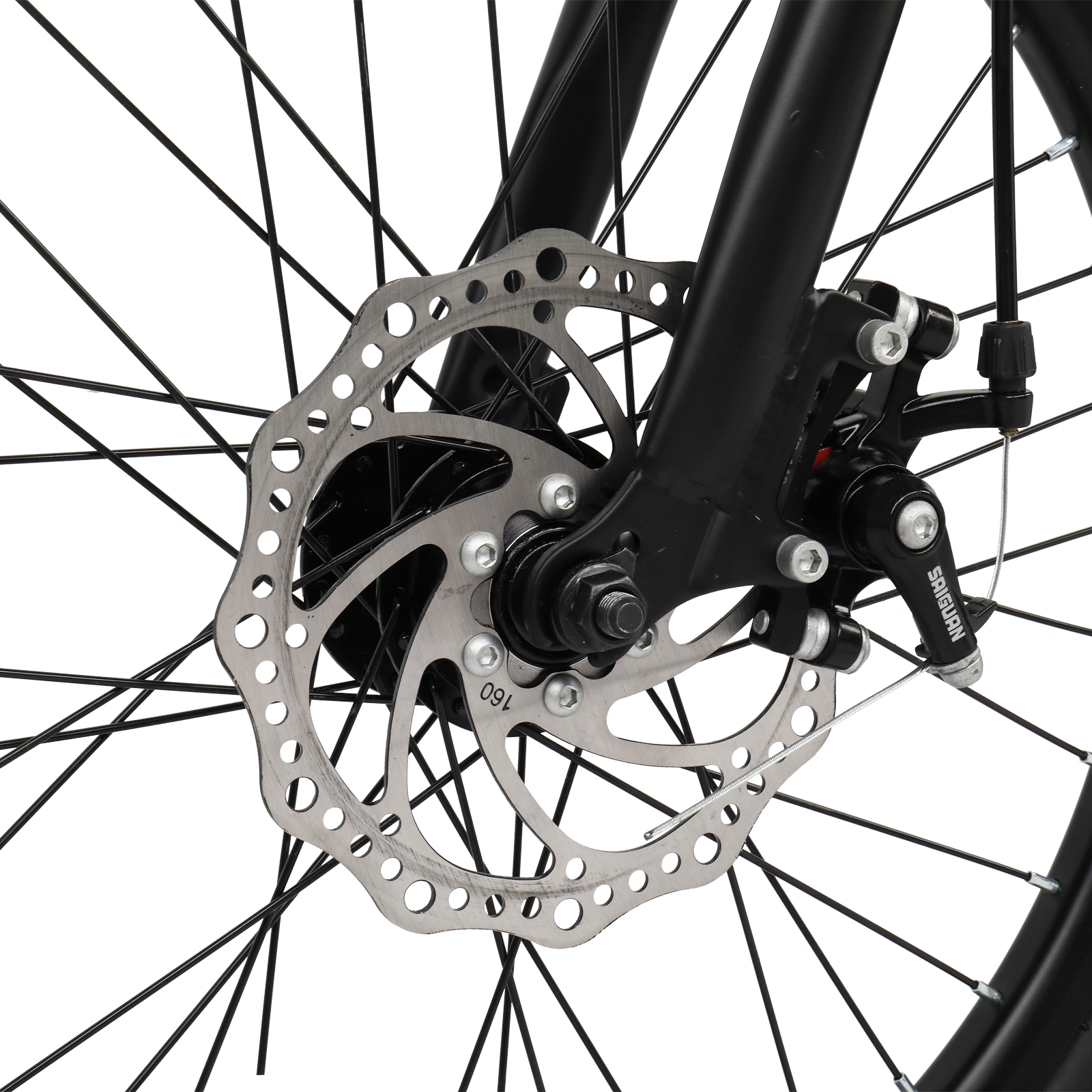 20in 150kg High Carbon Steel Foldable Commuter Bicycle Black view 21