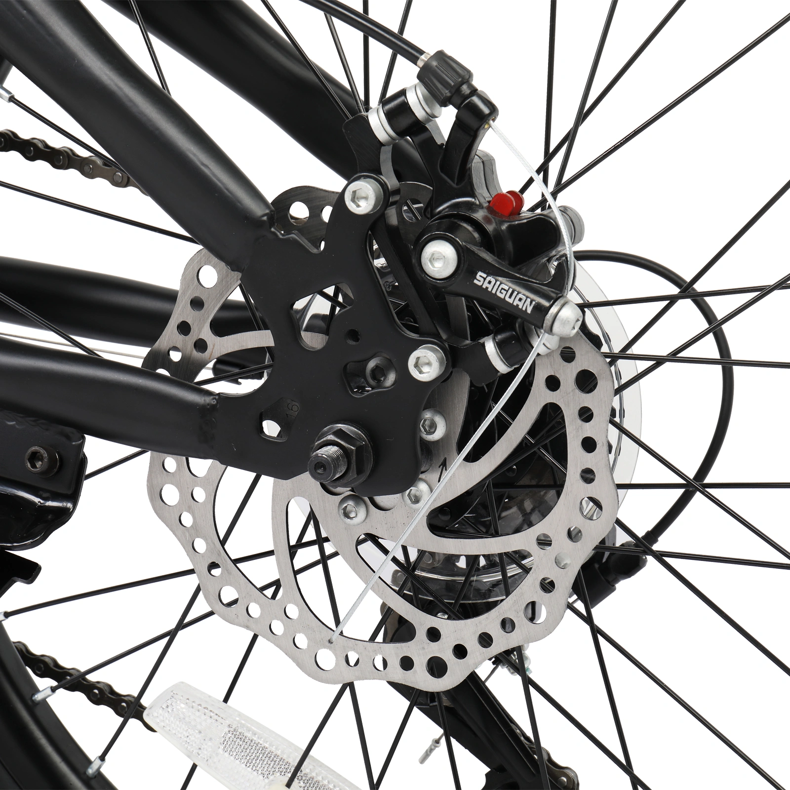 20in 150kg High Carbon Steel Foldable Commuter Bicycle Black view 23
