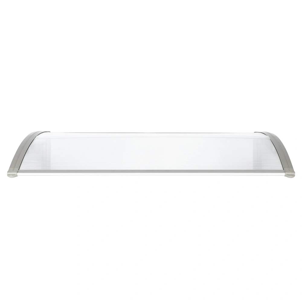 HT-120x80cm Door & Window Rain Canopy, Eaves Overhang Protector, White & Gray Bracket, Weatherproof UV Resistant Outdoor Awning view 6