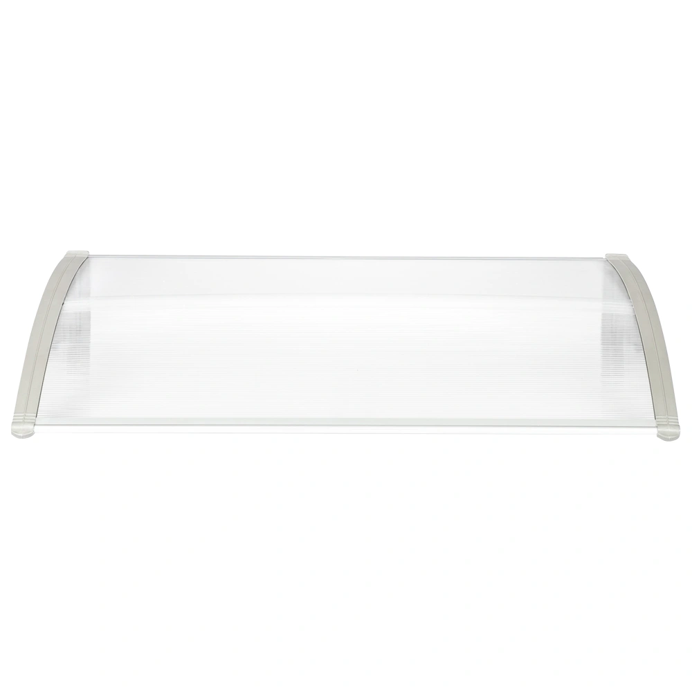 HT-120x80cm Door & Window Rain Canopy, Eaves Overhang Protector, White & Gray Bracket, Weatherproof UV Resistant Outdoor Awning view 8