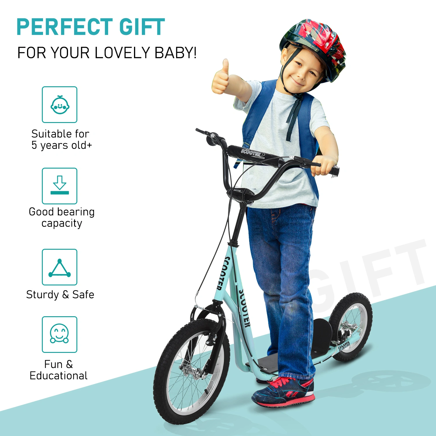 Kids Electric Ride On Car, 6V Children's Motorized Toy Car with Remote Control, LED Lights & Music view 3