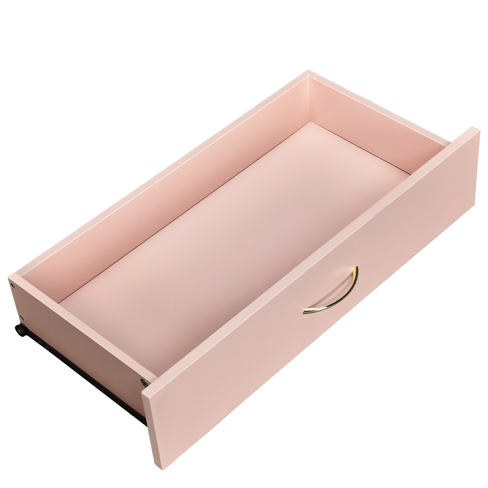 3-Drawer Chest with Faux Rose Gold Handles Drawer Dresser 25.98*12.99*22.05in Pink view 10