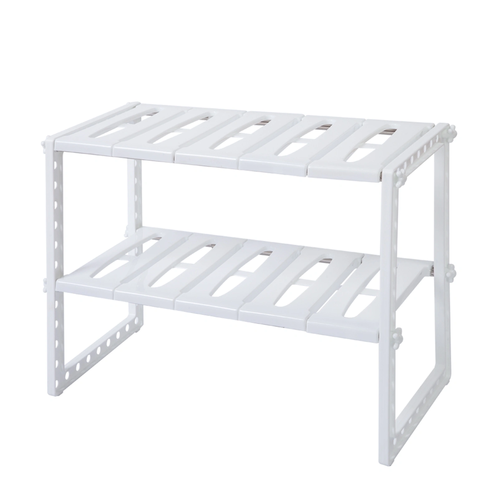Korean-Style Stainless Steel Multi-Function Kitchen Sink Rack, Counter Drain Board & Utensil Holder, White