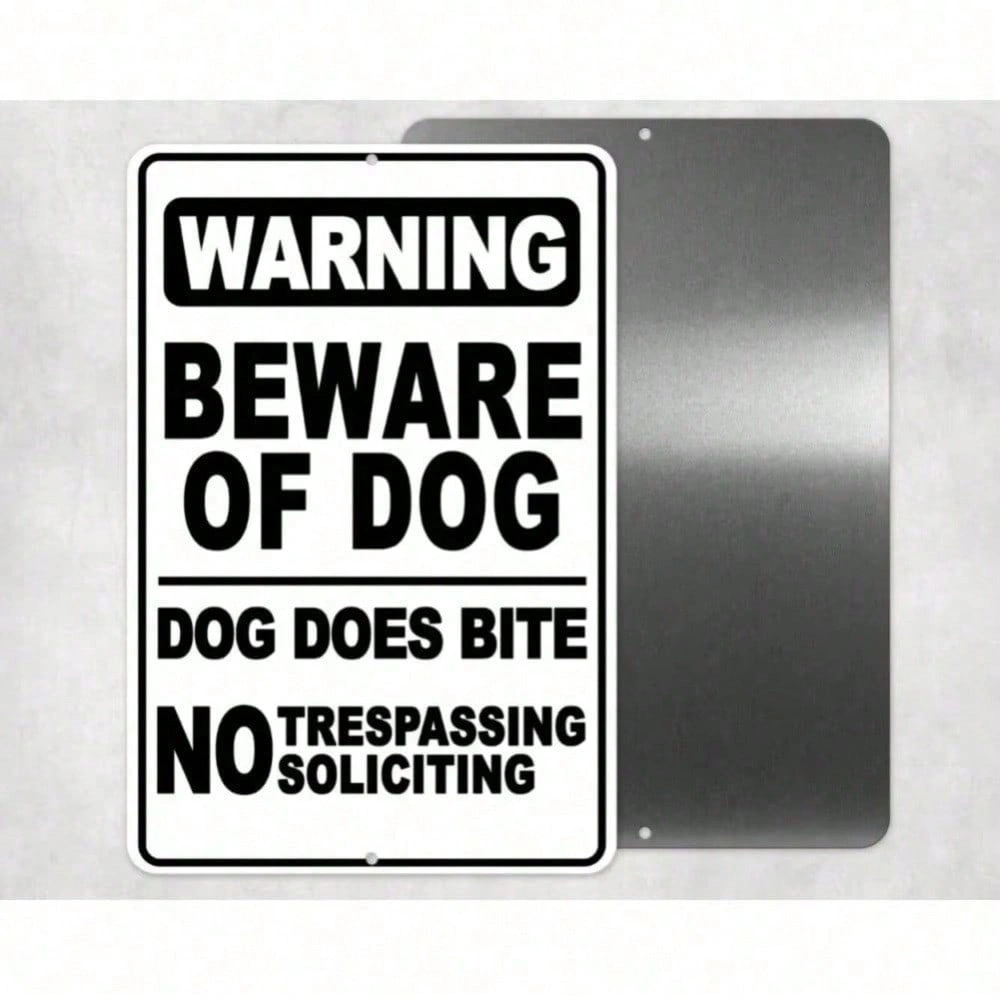 CIFbuy BiteGuard Pro Beware of Dog Sign Deterrent Warning Plaque Home Security Outdoor Indoor Funny Halloween Yard Wall Decoration (TikTok, temu pick-up service) view 7