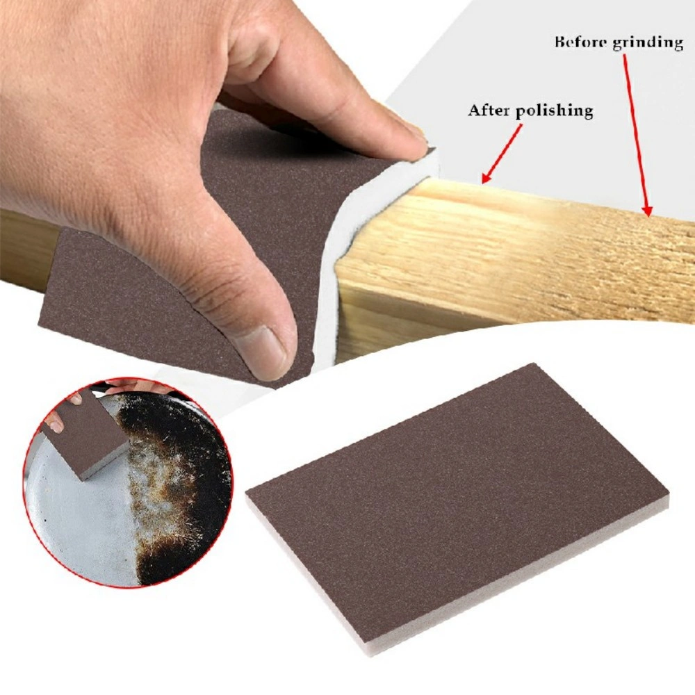 25Pcs Double Side Wet Dry Sanding Sponge Pads Foam Sandpaper Blocks Fine to Coarse Grit P500 Brown view 5