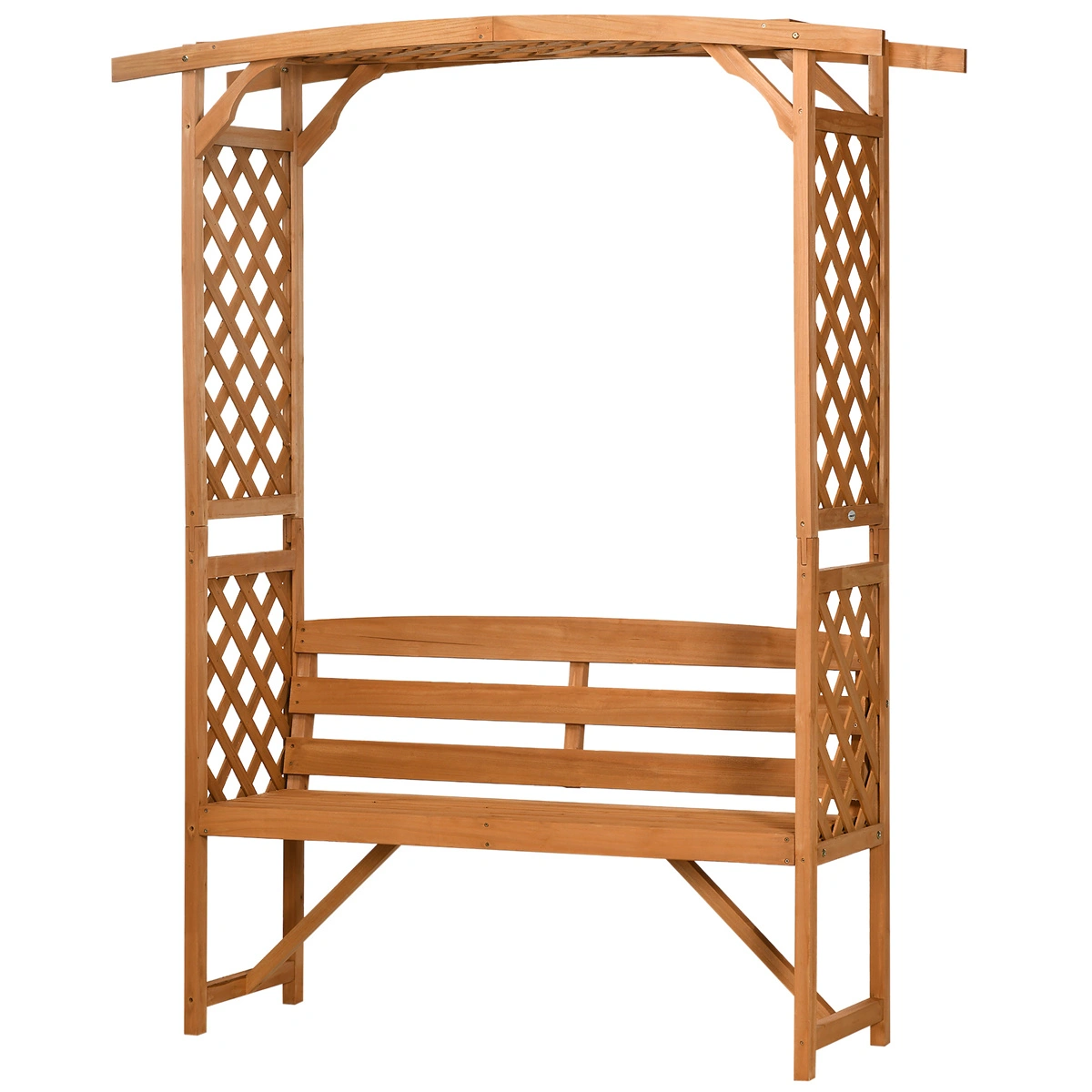 Outdoor Garden Bench with Cushion, 3-Seater Patio Bench Chair for Backyard, Deck, Porch - Weather-Resistant Outdoor Seating view 5