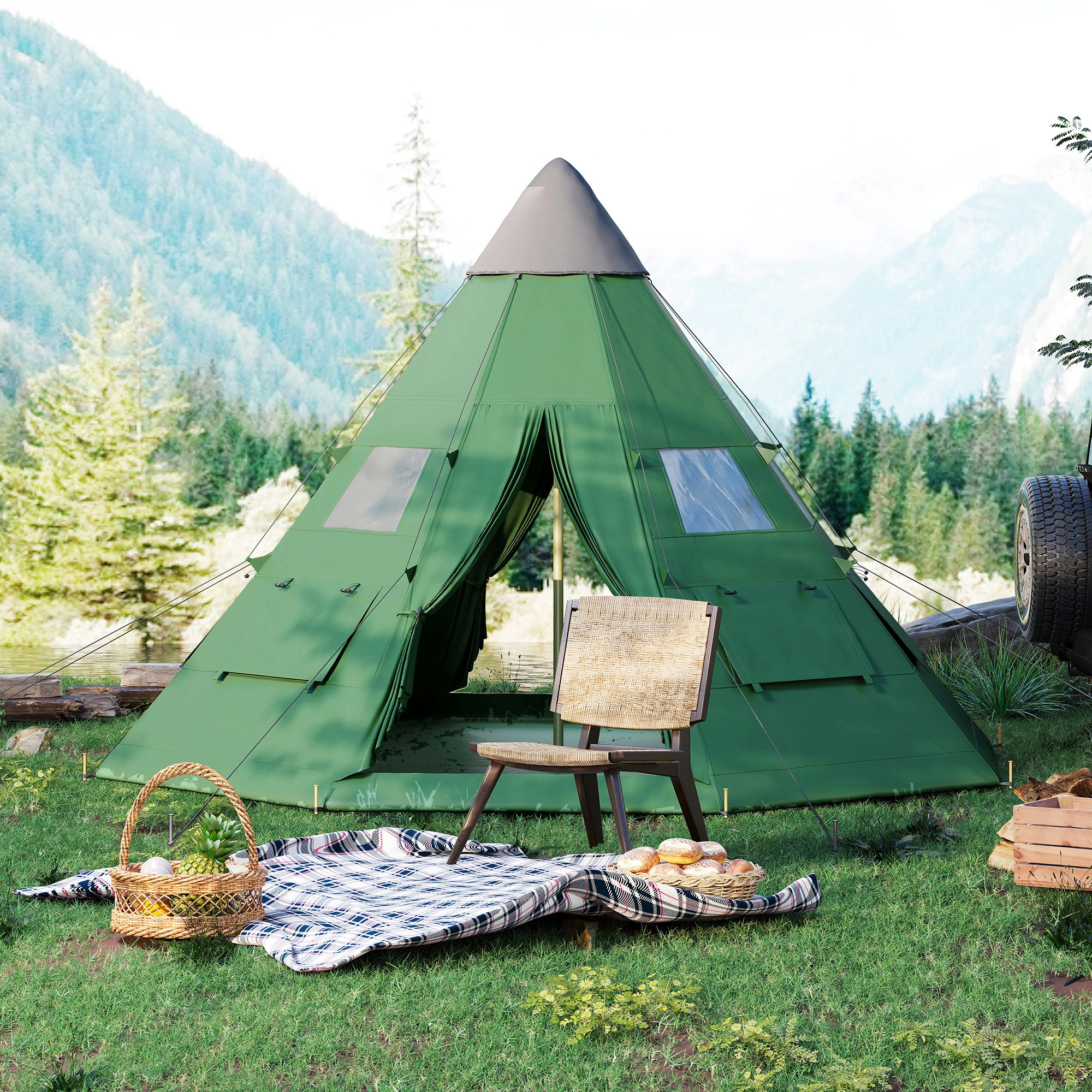 Camping Tent Waterproof Portable Outdoor Shelter for Family Adventure, Hiking & Backpacking