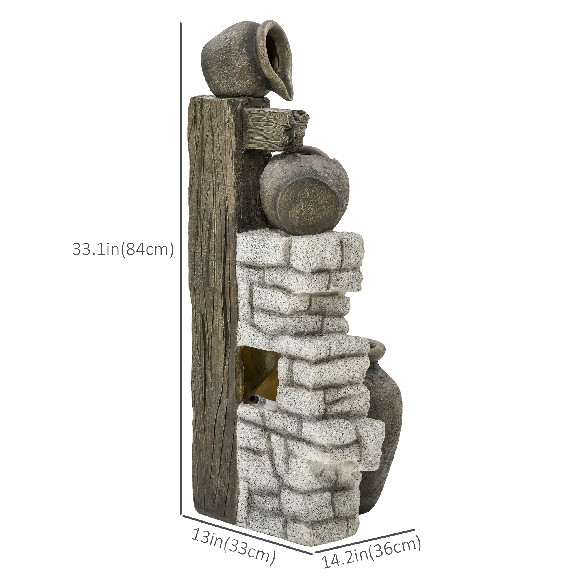 Indoor Outdoor Water Fountain Fish Tank Pump - Quiet Desktop Aquatic Decor for Home Office Garden view 3