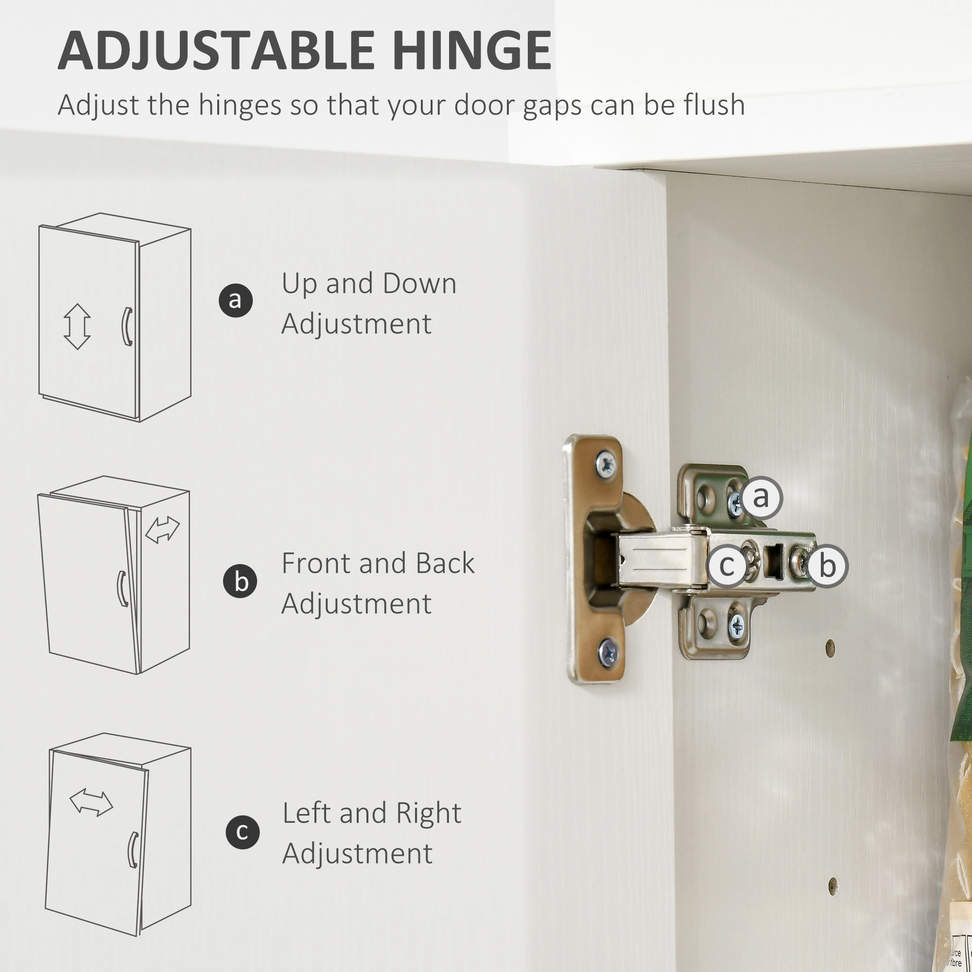 Kitchen Storage Cabinet - 2-Tier Open Shelving Unit, Wood Style Counter Organizer Rack