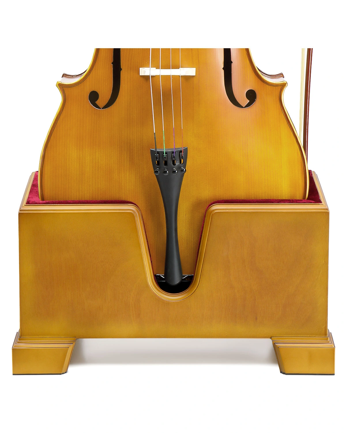 4/4 Natural Retro brown cello base with foam protective layer view 3