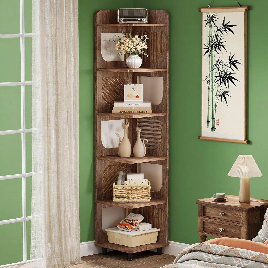 Bookshelf Storage Cabinet, Multi-Shelf Open Organizer Rack for Home Office & Living Room