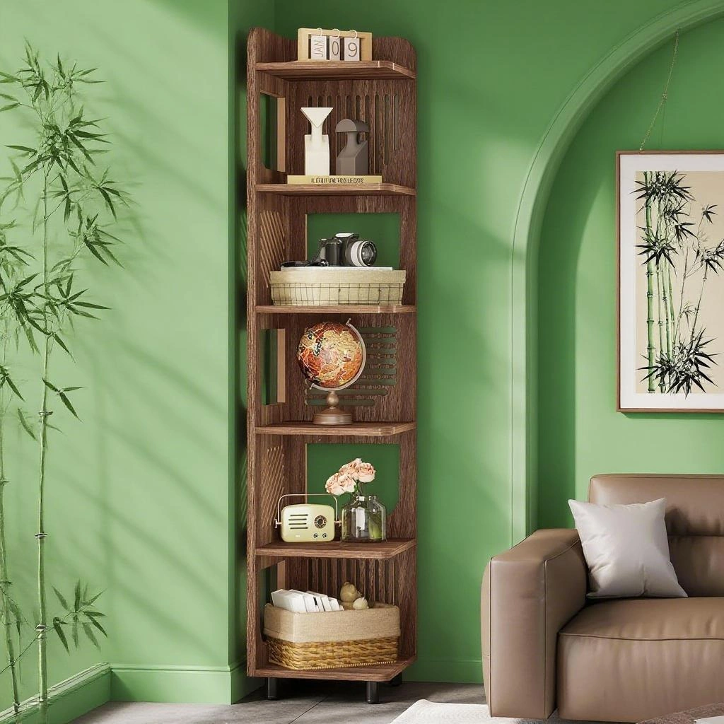 Bookshelf Storage Cabinet, Multi-Shelf Open Organizer Rack for Home Office & Living Room view 3