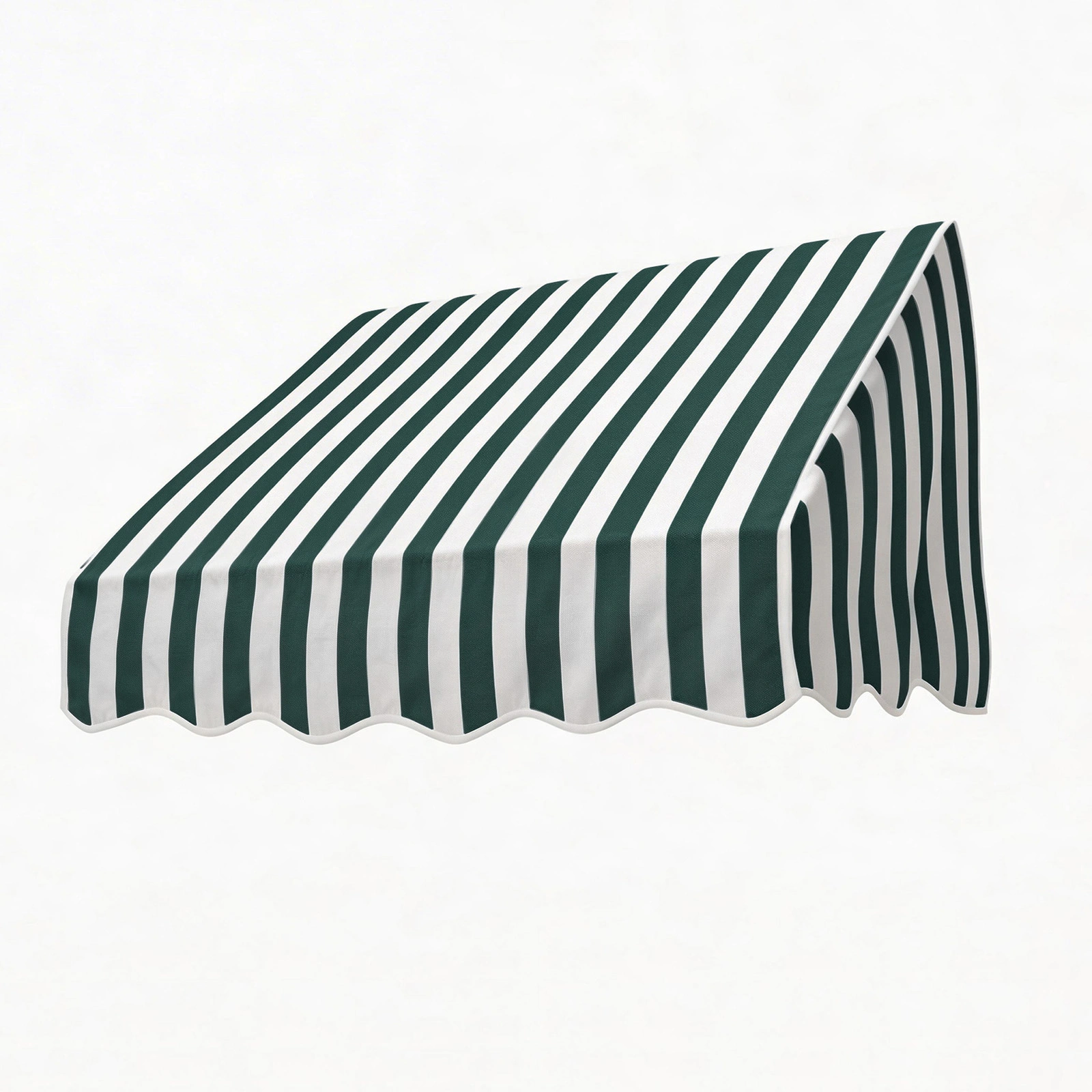 4' Window Door Awning Sun Shade Canopy Outdoor Patio Cover, Green & White Stripes