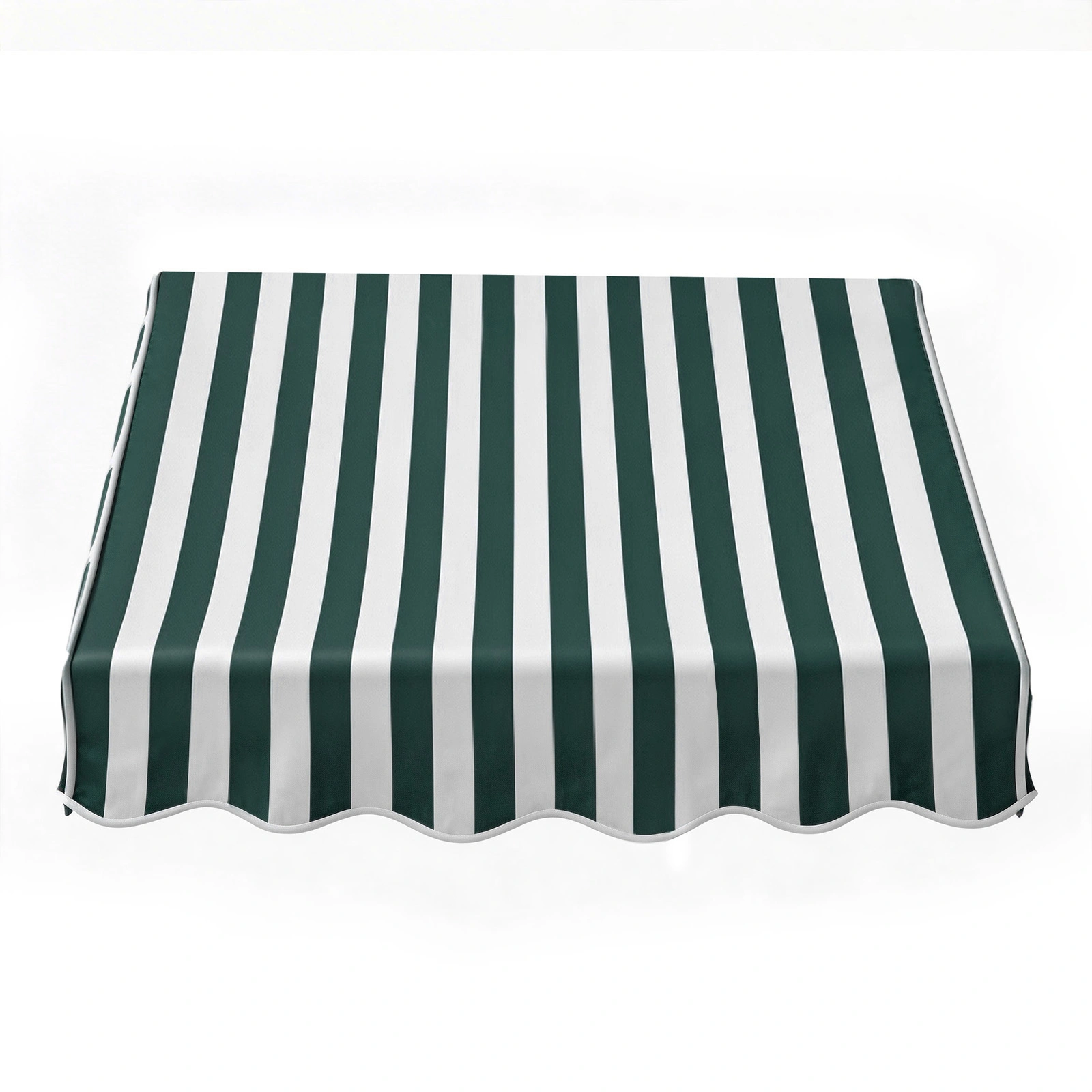 4' Window Door Awning Sun Shade Canopy Outdoor Patio Cover, Green & White Stripes view 2