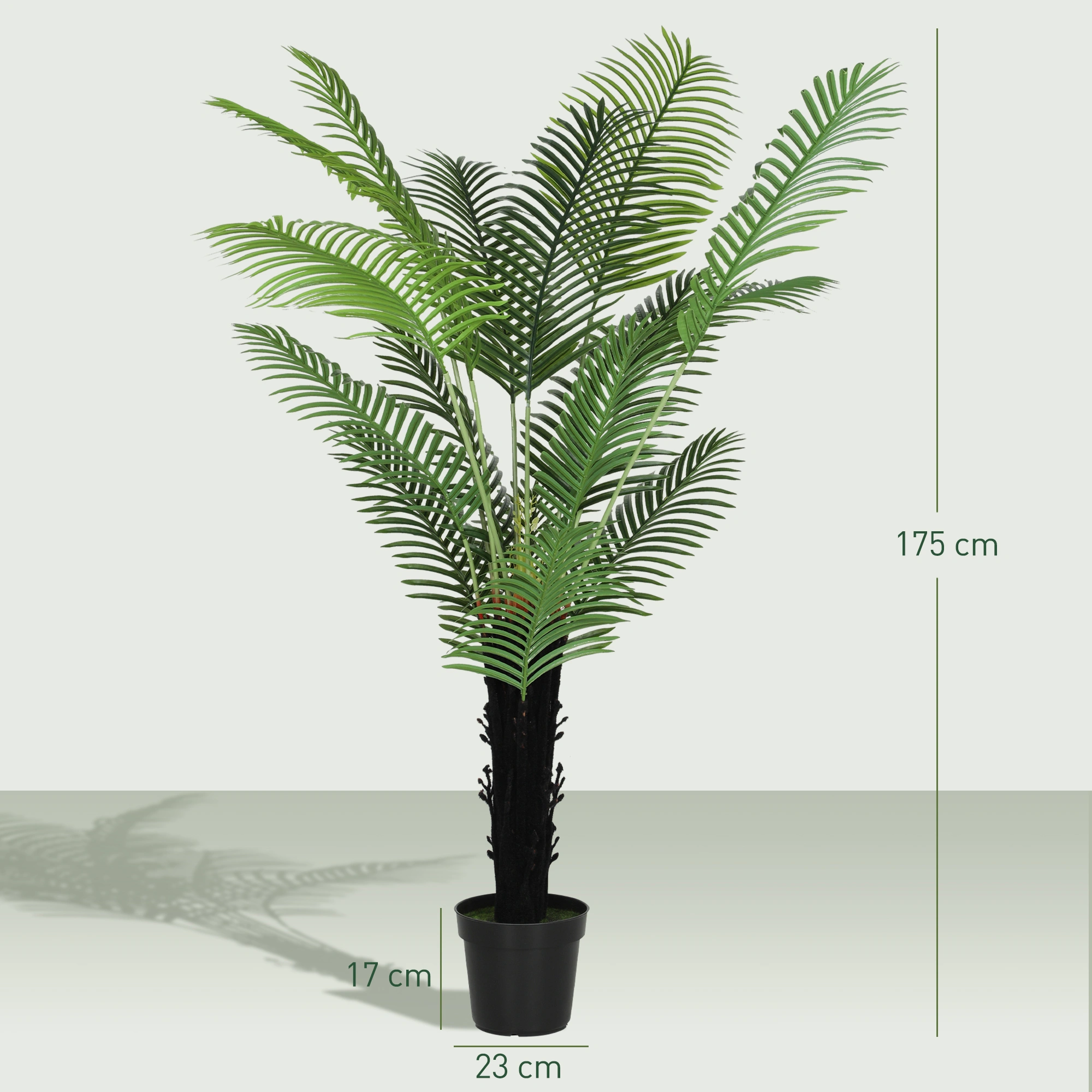 5ft Artificial Areca Palm Tree in Planter Lifelike Fake Palm for Living Room Yard view 2