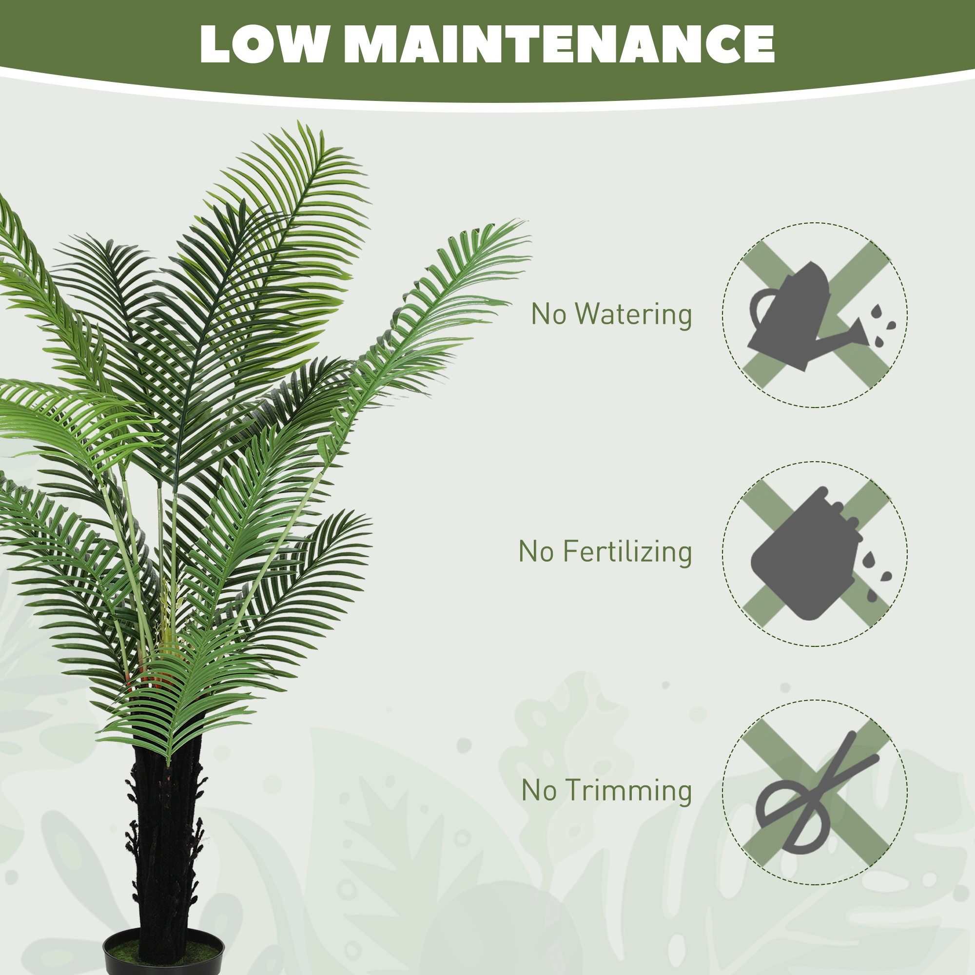 5ft Artificial Areca Palm Tree in Planter Lifelike Fake Palm for Living Room Yard view 3