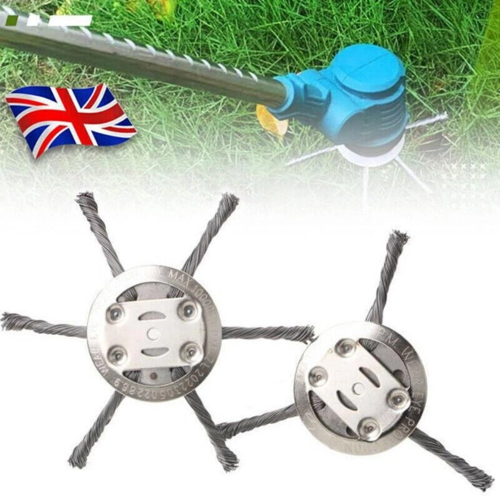 6 Inch Grass Strimmer Head Replacement Steel Wire Brush Cutter Garden Weed Trimmer UK