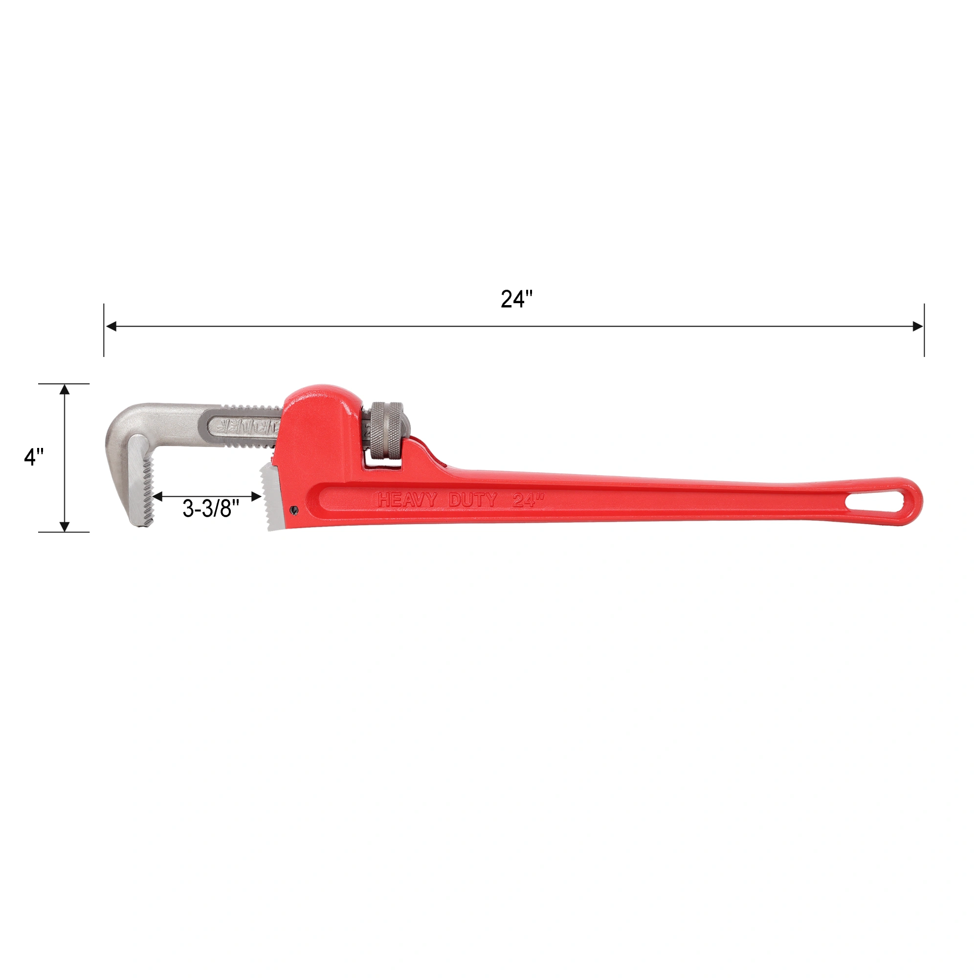 Self-pickup is not supported.4Pcs 8&10&14&24-inch Straight Heavy Duty Pipe Wrench Set Plumber Adjustable Water Alloy Steel Grip Plumber's Wrench Plumbing Tools view 2