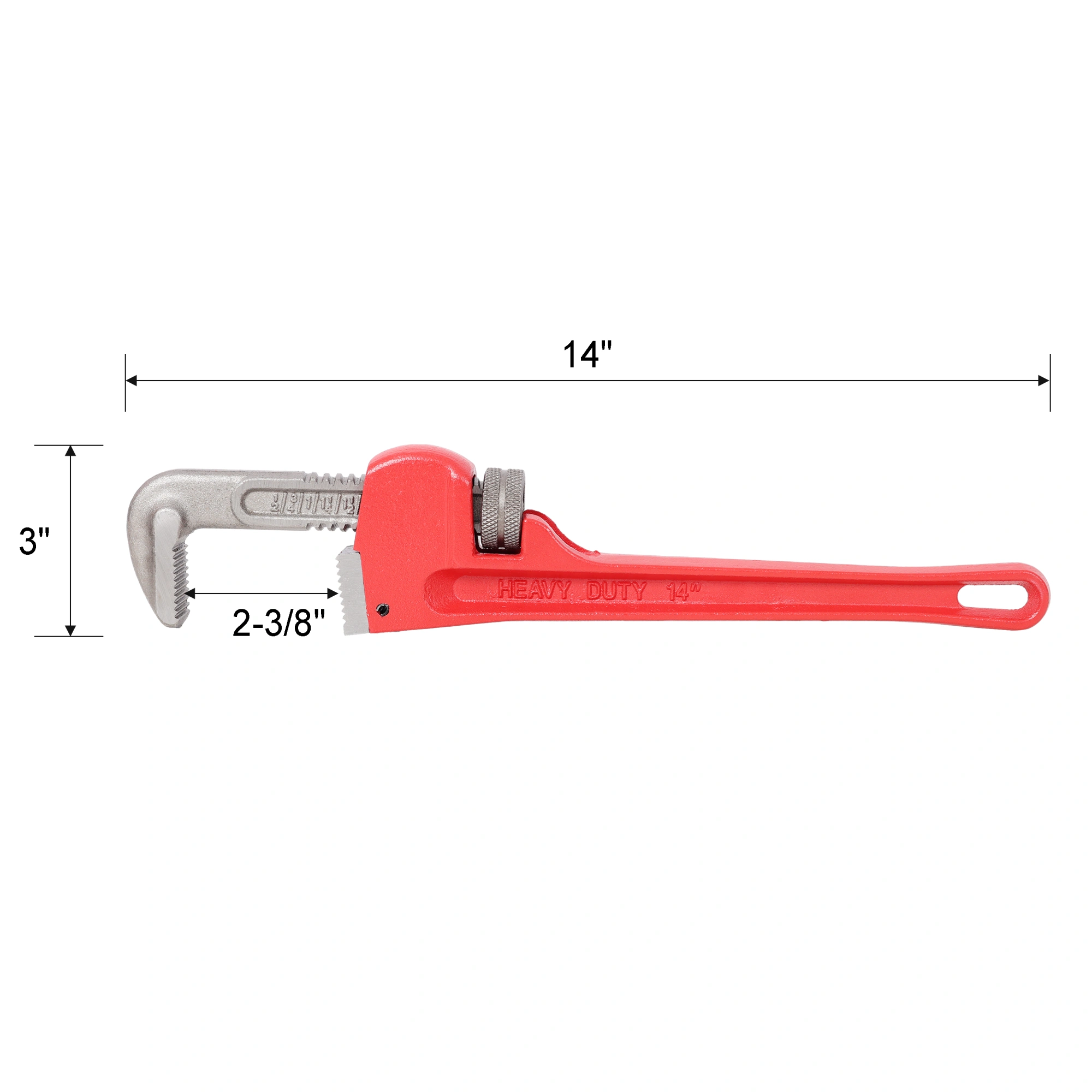 Self-pickup is not supported.4Pcs 8&10&14&24-inch Straight Heavy Duty Pipe Wrench Set Plumber Adjustable Water Alloy Steel Grip Plumber's Wrench Plumbing Tools view 3