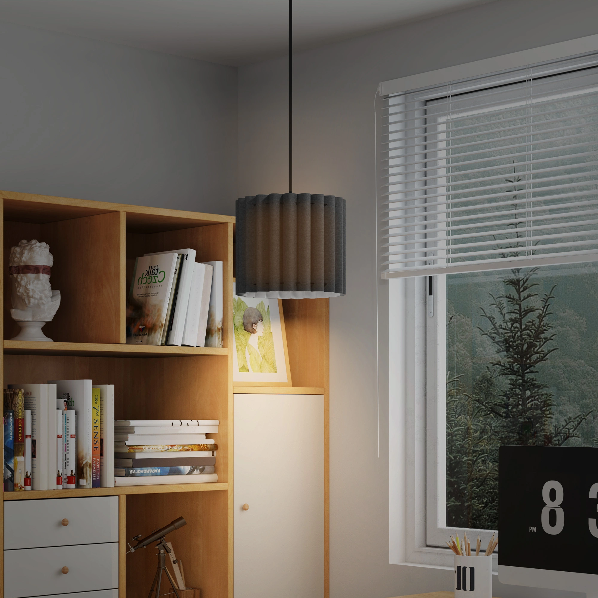 Pendant Light Fixtures, Industrial Hanging Pendant Lamp, Dimmable Ceiling Light for Kitchen Island Dining Room