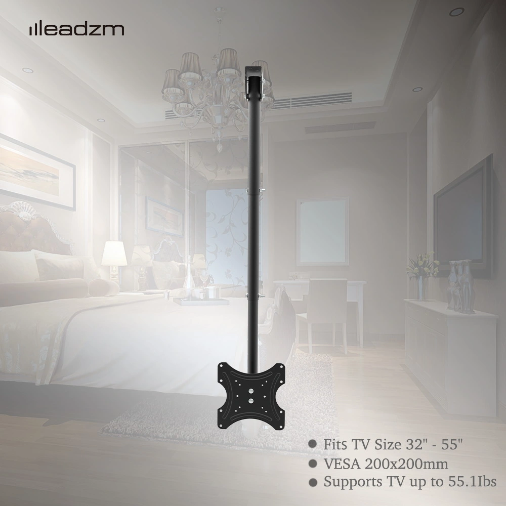 TMC-7004 Ceiling Mount TV Wall Bracket Roof Rack Pole Retractable For 32"-55" Flat Screen view 2