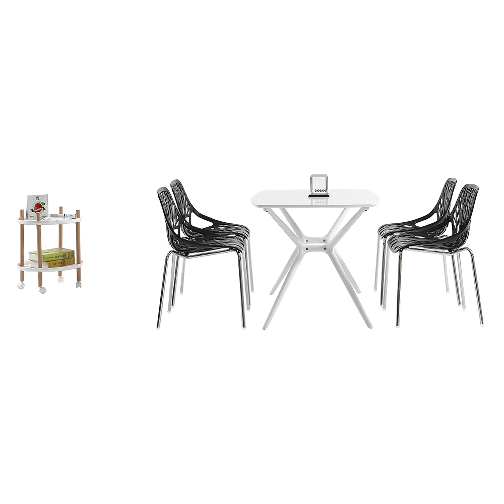 4pcs Bird's Nest Style Lounge Chair Black view 13