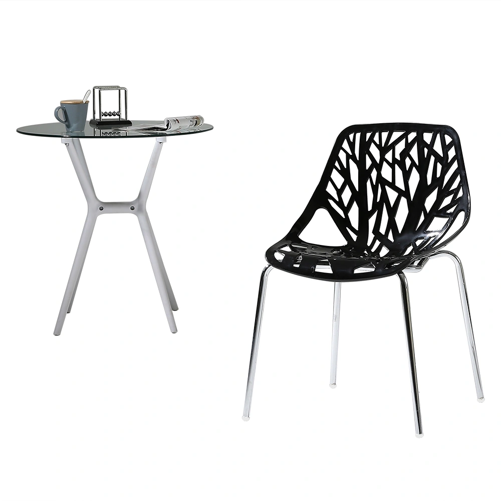4pcs Bird's Nest Style Lounge Chair Black view 16