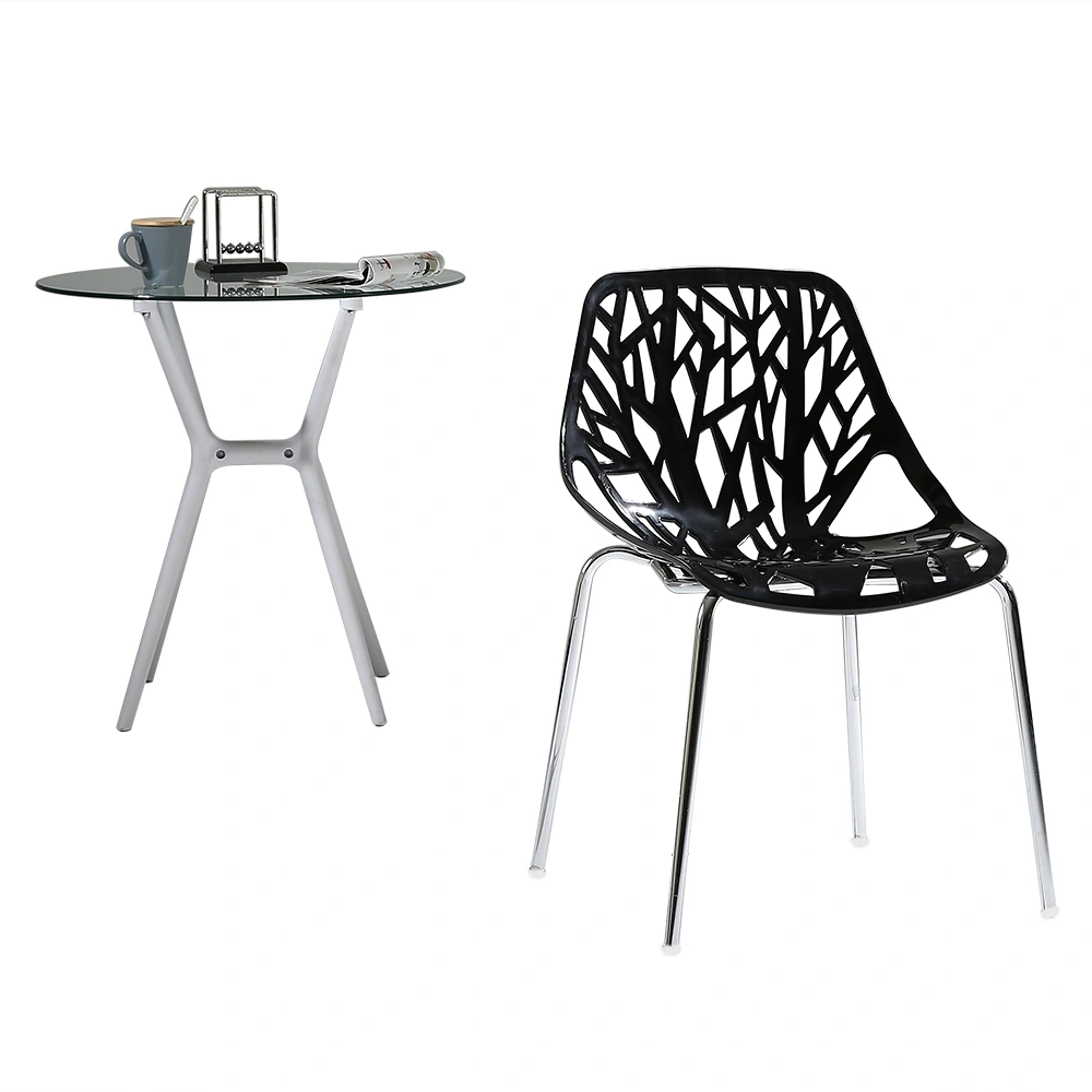 4pcs Bird's Nest Style Lounge Chair Black view 17