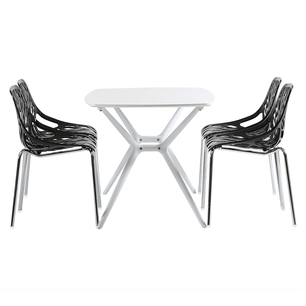 4pcs Bird's Nest Style Lounge Chair Black view 19