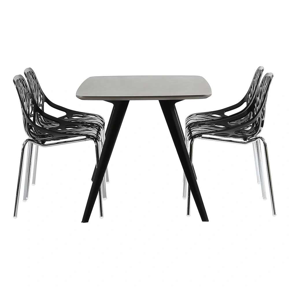 4pcs Bird's Nest Style Lounge Chair Black view 22