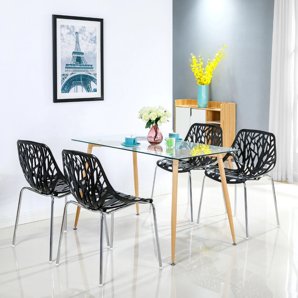4pcs Bird's Nest Style Lounge Chair Black view 34