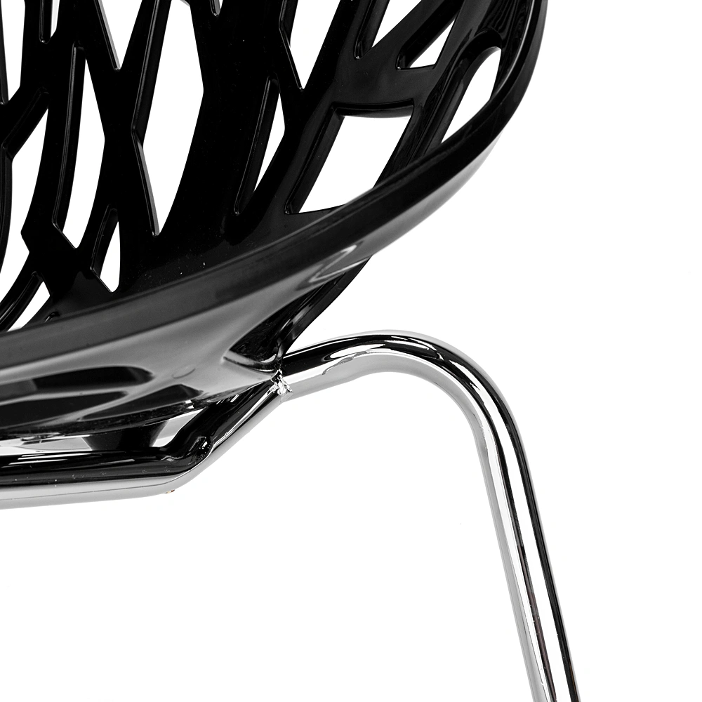 4pcs Bird's Nest Style Lounge Chair Black view 8