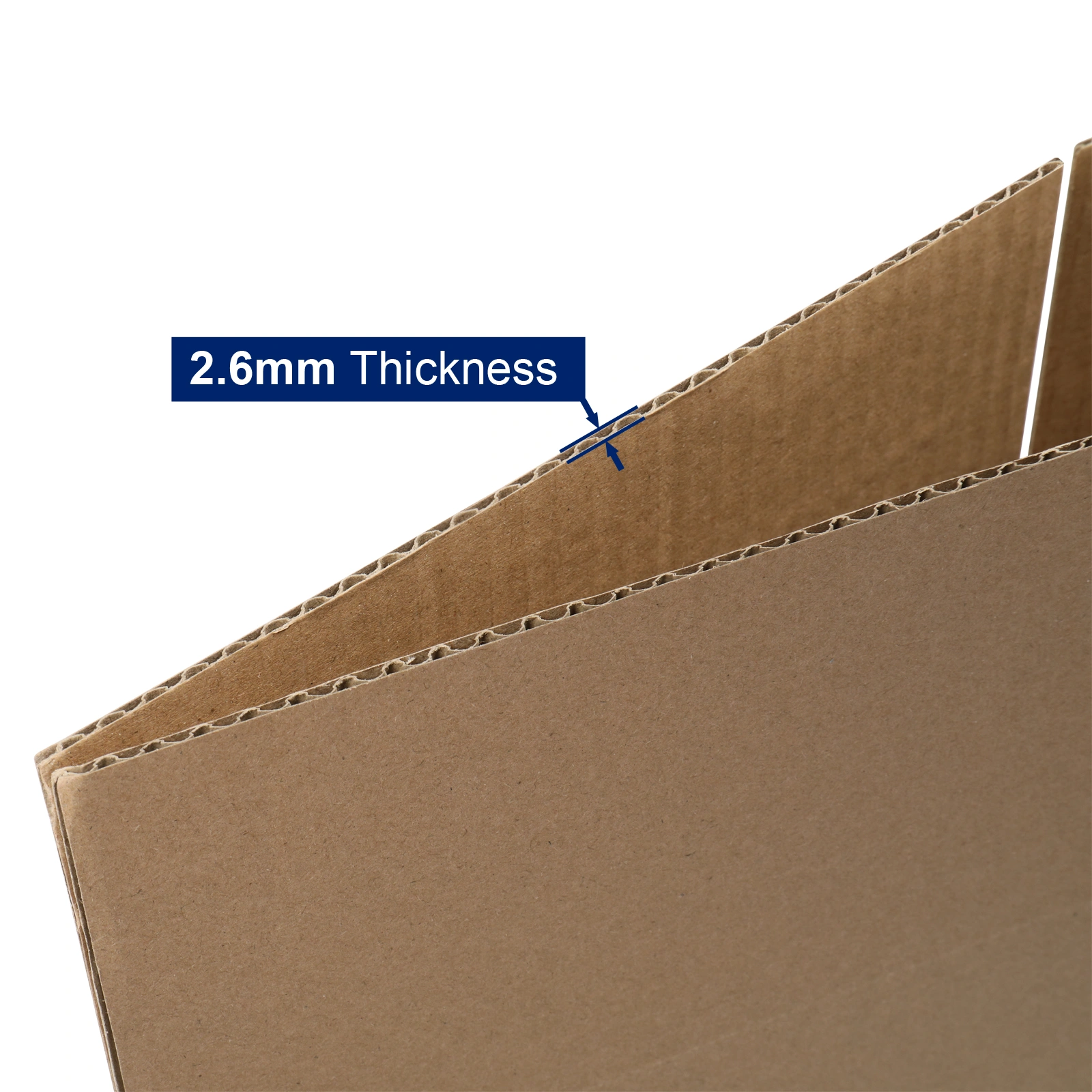 100 pieces, 8" x 8" x 4" (20.3x20.3x10.2cm) thick 2.6mm corrugated cardboard box, brown in color like kraft paper view 4