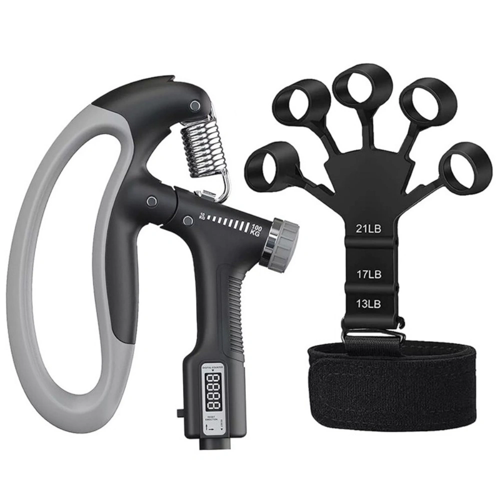 Adjustable Hand Grip Strengthener, 10-100 kg Forearm Wrist Finger Trainer for Sport view 5