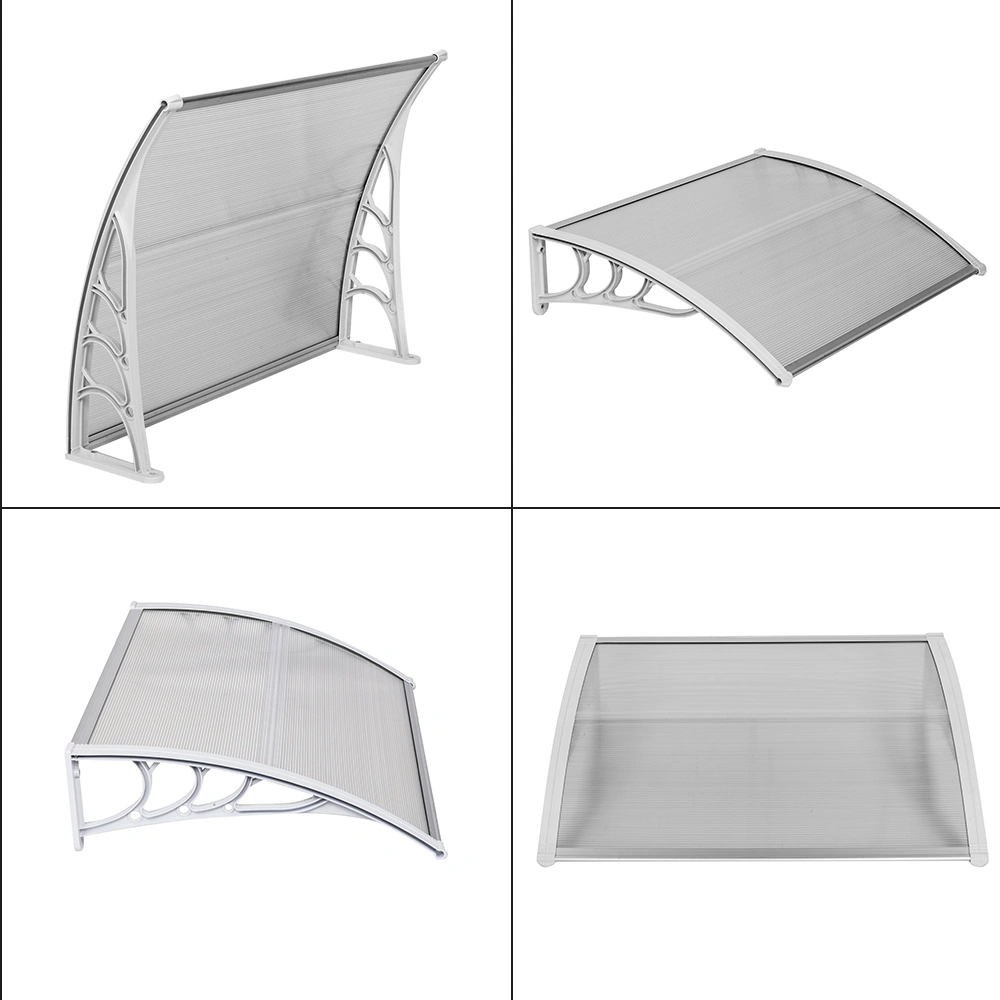 HT-100 x 80 Household Application Door & Window Rain Cover Eaves Transparent Board & White Holder view 13