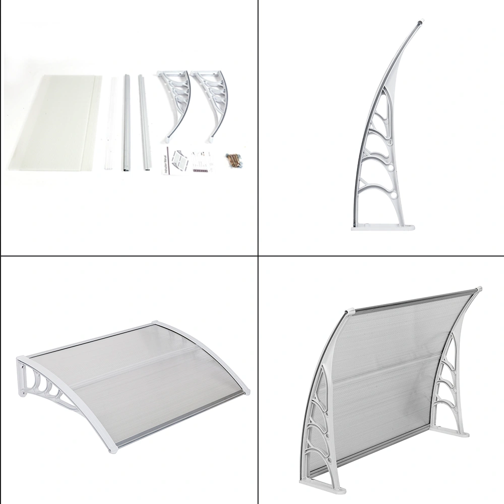 HT-100 x 80 Household Application Door & Window Rain Cover Eaves Transparent Board & White Holder view 15