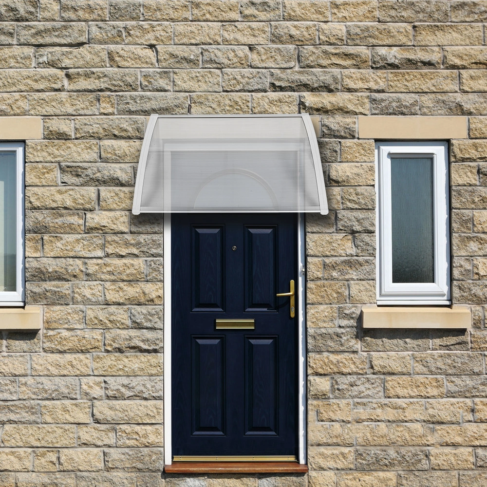 HT-100 x 80 Household Application Door & Window Rain Cover Eaves Transparent Board & White Holder view 19