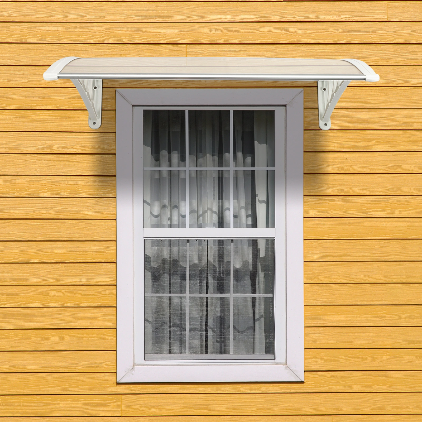 HT-100 x 80 Household Application Door & Window Rain Cover Eaves Transparent Board & White Holder view 22