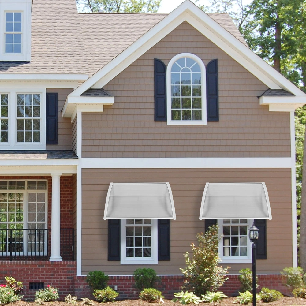 HT-100 x 80 Household Application Door & Window Rain Cover Eaves Transparent Board & White Holder view 23
