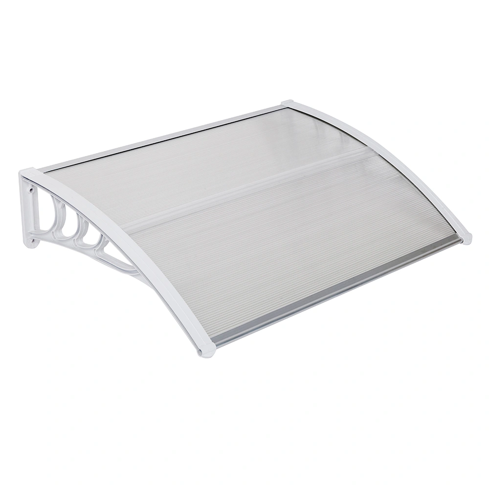 HT-100 x 80 Household Application Door & Window Rain Cover Eaves Transparent Board & White Holder view 8